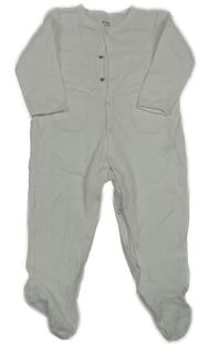 Bílý žebrovaný overal s kapsami C&A