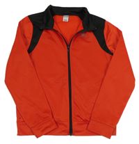 Červeno-černá sportovní propínací funkční mikina Domyos