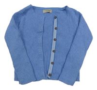 Modrý rebrovaný prepínaci sveter Next