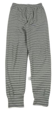 Šedo-bílo-černé pruhované spodní kalhoty