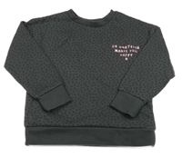 Antracitová vzorovaná mikina s nápisom Primark