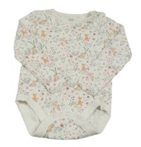 Smetanové květované body se zvířaty F&F