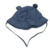 Tmavomodrý melírovaný klobúk s uškami H&M