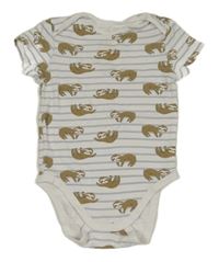 Bielo-modré pruhované body s lenochody C&A