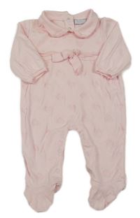 Ružový overal so srdiečkami a golierikom