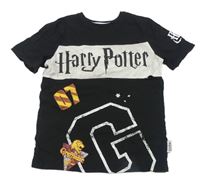 Čierno-biele tričko s nápisem - Harry Potter C&A
