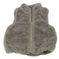 Šedá kožešinová vesta Dunnes Stores