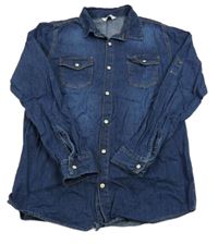 Tmavomodrá riflová košile 