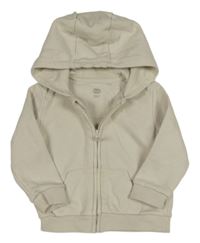 Smetanová propínací mikina s kapucí F&F