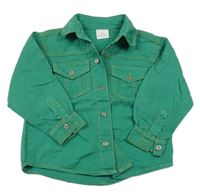 Zelená plátenná bunda