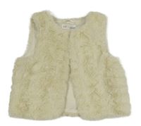 Smotanová podšitá kožušinová vesta H&M