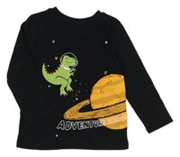 Černé triko s dinem F&F