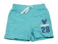 Svetlomodré kraťasy s Mickeym a číslom C&A