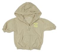 Smotanová prepínaci mikina s nápisom a kapucňou Next