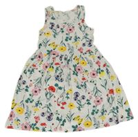Bielo-farebné šaty s kvetinami H&M
