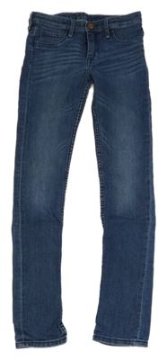 Tmavomodré skinny rifle 