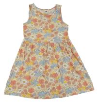 Svetloružová -farebné kvetované šaty H&M