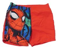 Červeno-tmavomodré plážové kraťasy so Spidermanem Marvel