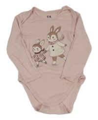 Světlerůžové body s králíky C&A