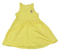 Žlté bavlnené šaty s květem F&F