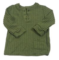 Khaki rebrované tričko George