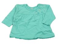 Zelené tričko s 3D kvety