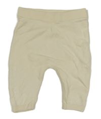 Smetanové pletené tepláky 