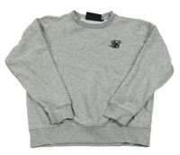 Sivá mikina s výšivkou