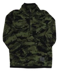 Černo-khaki amry fleecová mikina s diny Matalan