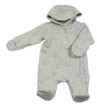 Svetlosivá melírovaná zateplená bodkovaná á tepláková kombinéza s kapucňou Mamas&Papas