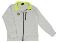 Biela prepínaci športová mikina s potlačou Dunlop