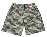 Nové - Šedé army teplákové kraťasy George