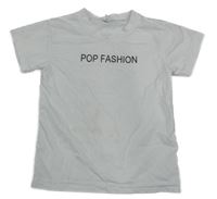 Biele tričko s nápisom