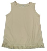 Smotanový top s strapcemi Shein