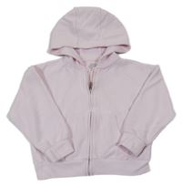 Svetloružová rebrovaná prepínaci crop mikina s kapucňou F&F