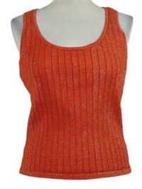 Dámsky červený trblietavý pletený top zn. Savida