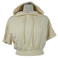 Dámske smotanové crop tričko s kapucňou Don´t Call me Jennyfer