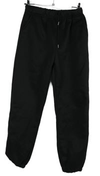 Dámske čierne cuff tepláky