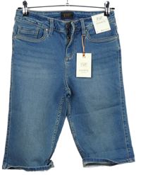 Dámske svetlomodré rifľové dlhé kraťasy F&F