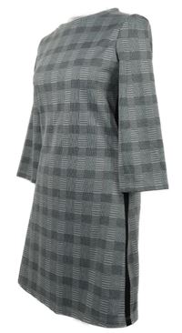 Dámske čierno-biele kockované šaty Up2Fashion