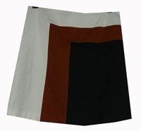 Dámska čierno-rezavo-biela sukňa F&F