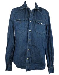 Pánská tmavomodrá riflová košile H&M