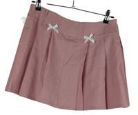 Dámska svetloružová skladaná sukňa s mašličkami