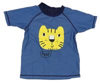 Modré UV tričko s tigrom