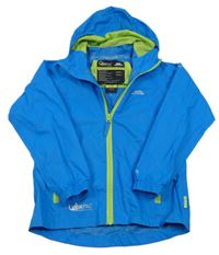 Azurová šusťáková nepromokavá bunda s logem a kapucí Trespass