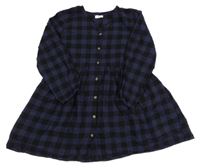 Černo-tmavomodré kostkované šaty Next