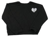 Čierna crop mikina s nápisom