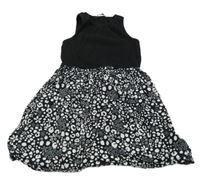 Čierne bavlněno/pátěné šaty s fľakmi George