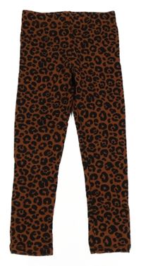 Hnědo-černé legíny s leopardím vzorem H&M