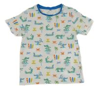 Bielo-modré tričko s krokodílom C&A